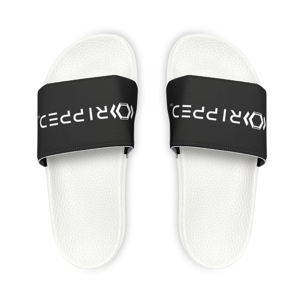 Ripped Men's Slide Sandal(Black/White) - Image 2