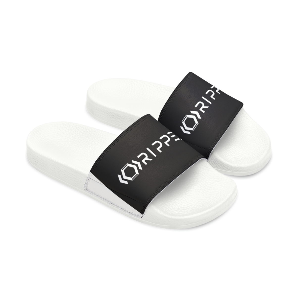 Ripped Men's Slide Sandal(Black/White) - Image 7