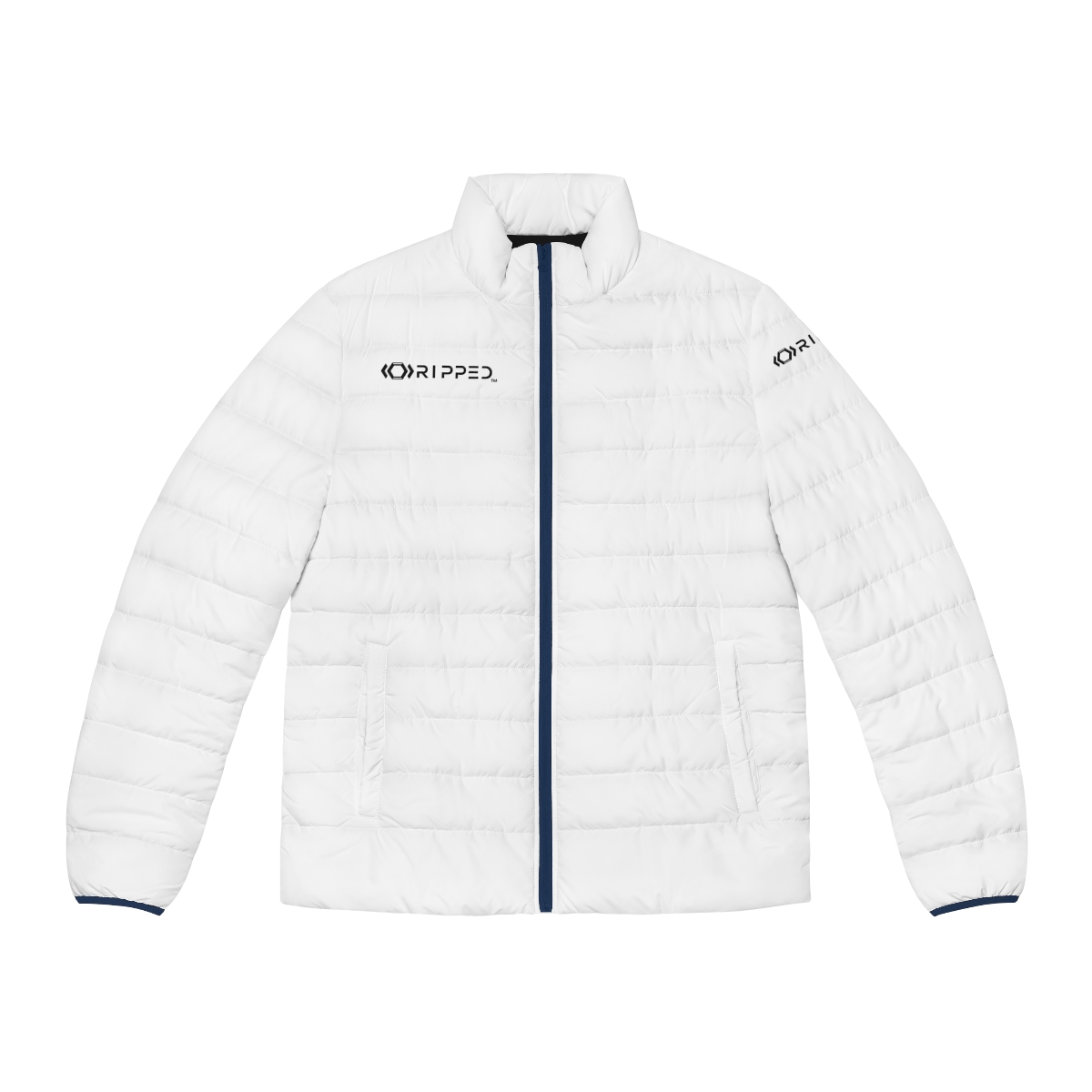 Ripped Back Men's Puffer Jacket - Image 2