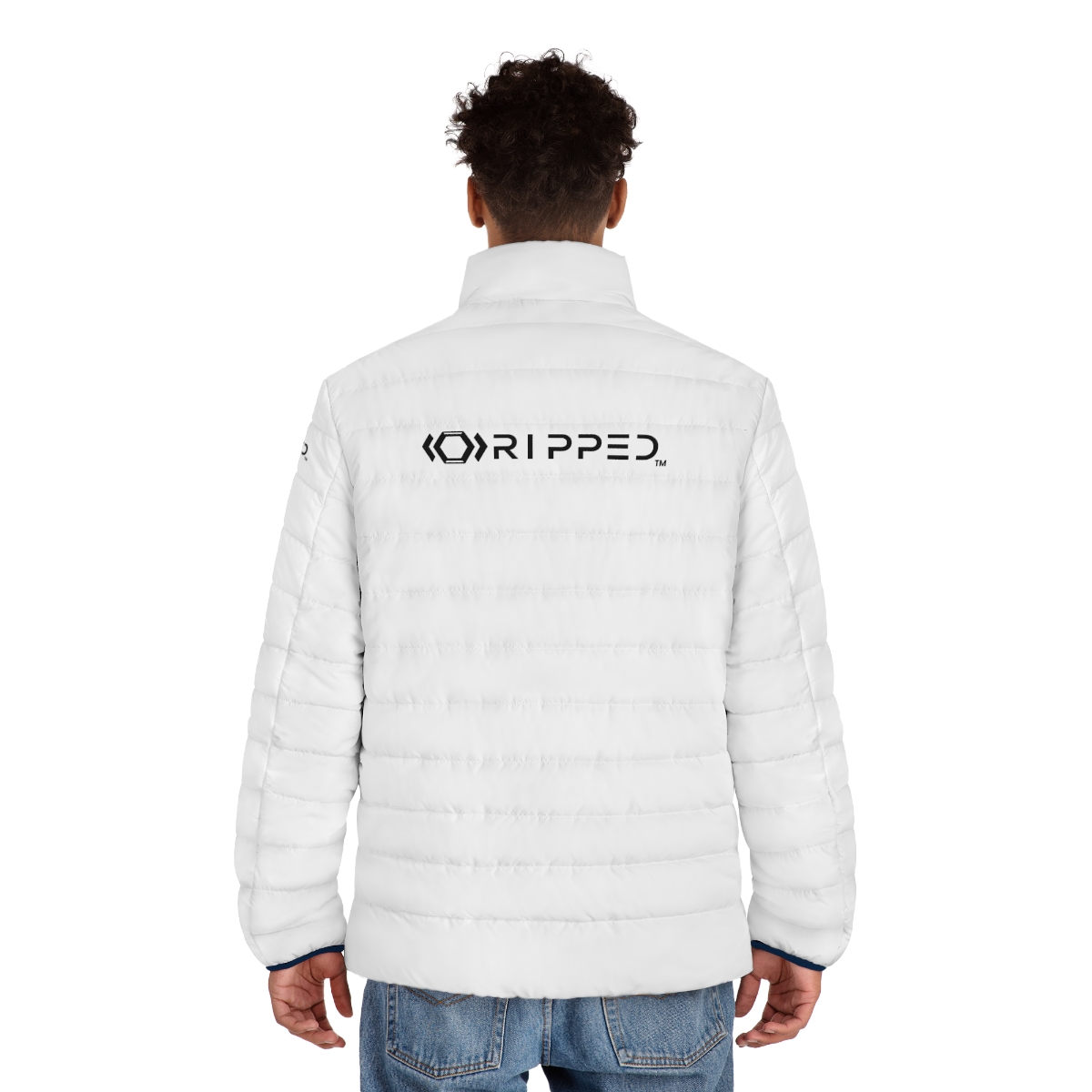 Ripped Back Men's Puffer Jacket - Image 4