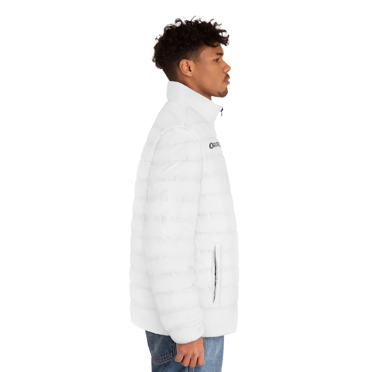Ripped Back Men's Puffer Jacket - Image 5