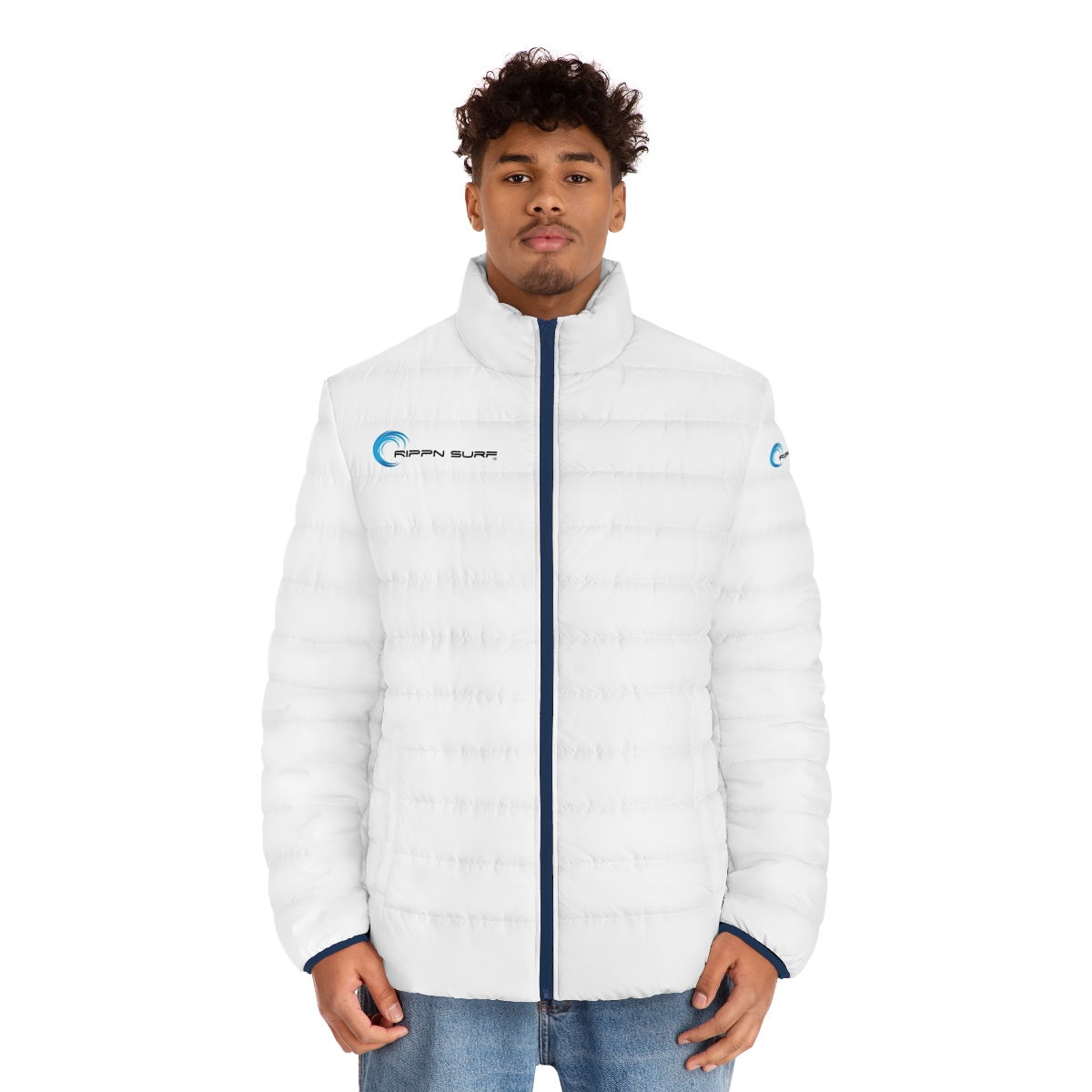 Rippn Surf Backside Wave Men's Puffer Jacket - Image 3