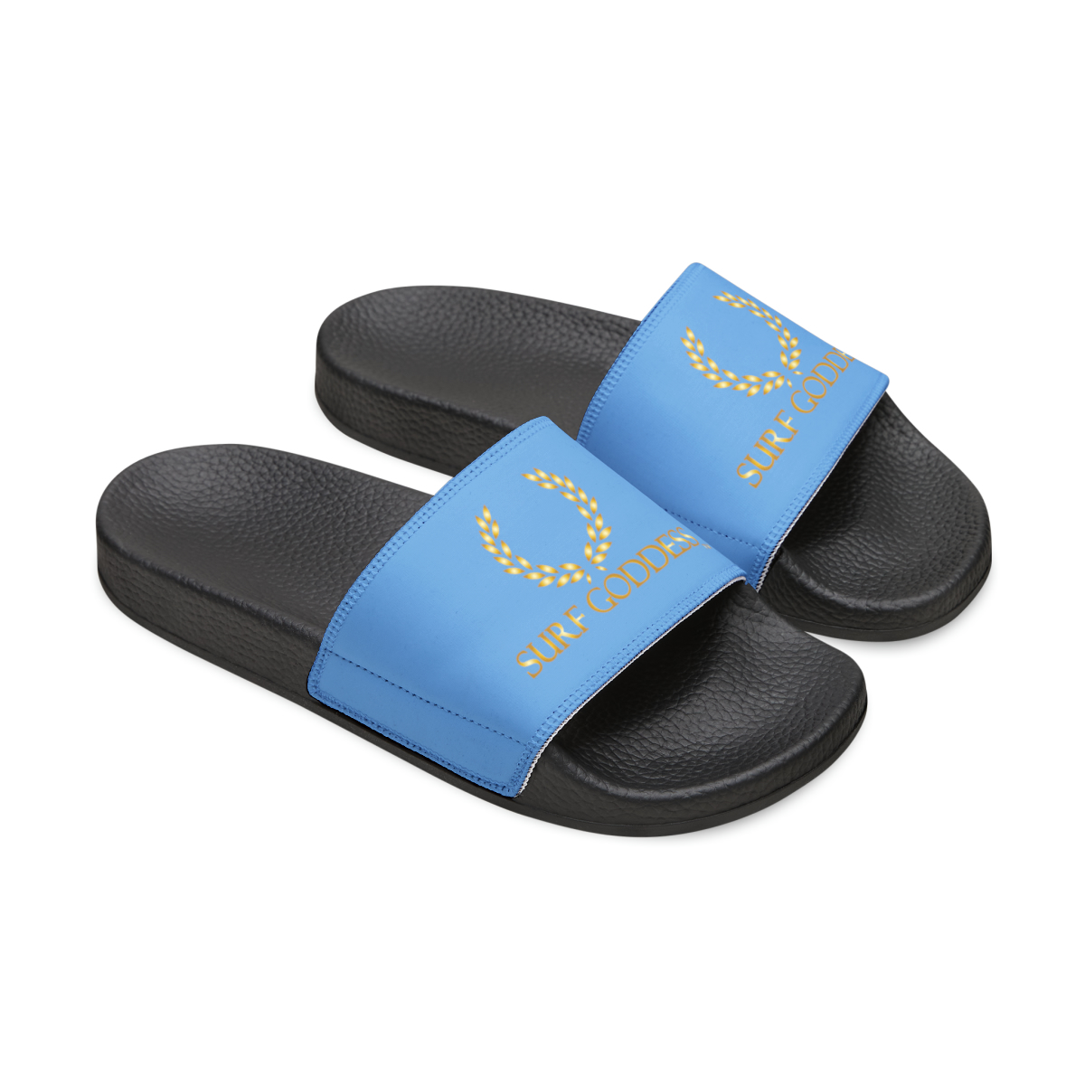 Surf Goddess Light Ocean Wave Blue Sandals(Dark Soled) - Image 7