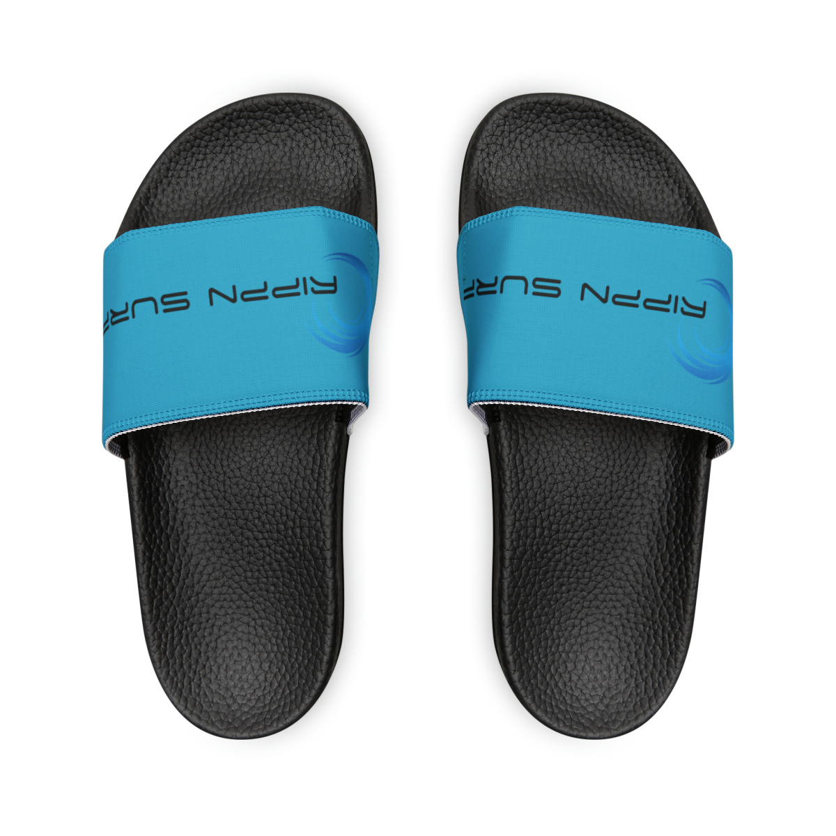 Rippn Surf Ocean Blue Men’s Chill Slide Sandals(Dark Soled) - Image 2