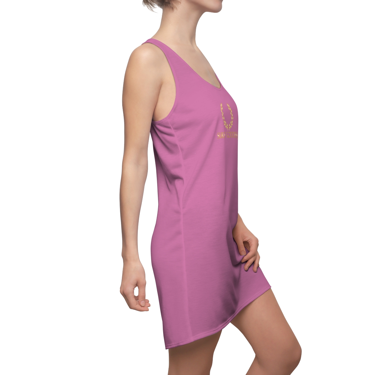 Surf Goddess Women's Light Pink Racerback Dress - Image 6