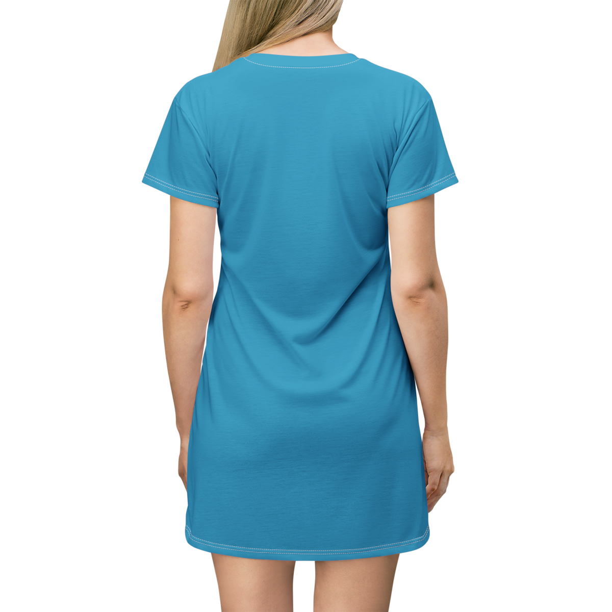 Surf Goddess Ocean Blue Shirt Dress - Image 3