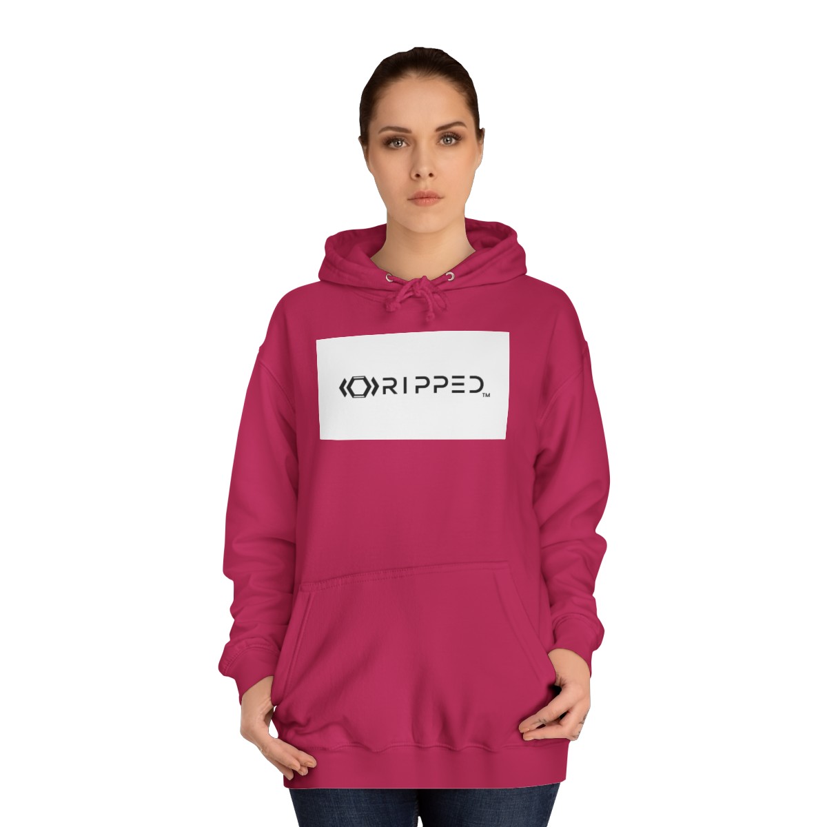 Ripped Women’s Pink Hoodie - Image 4