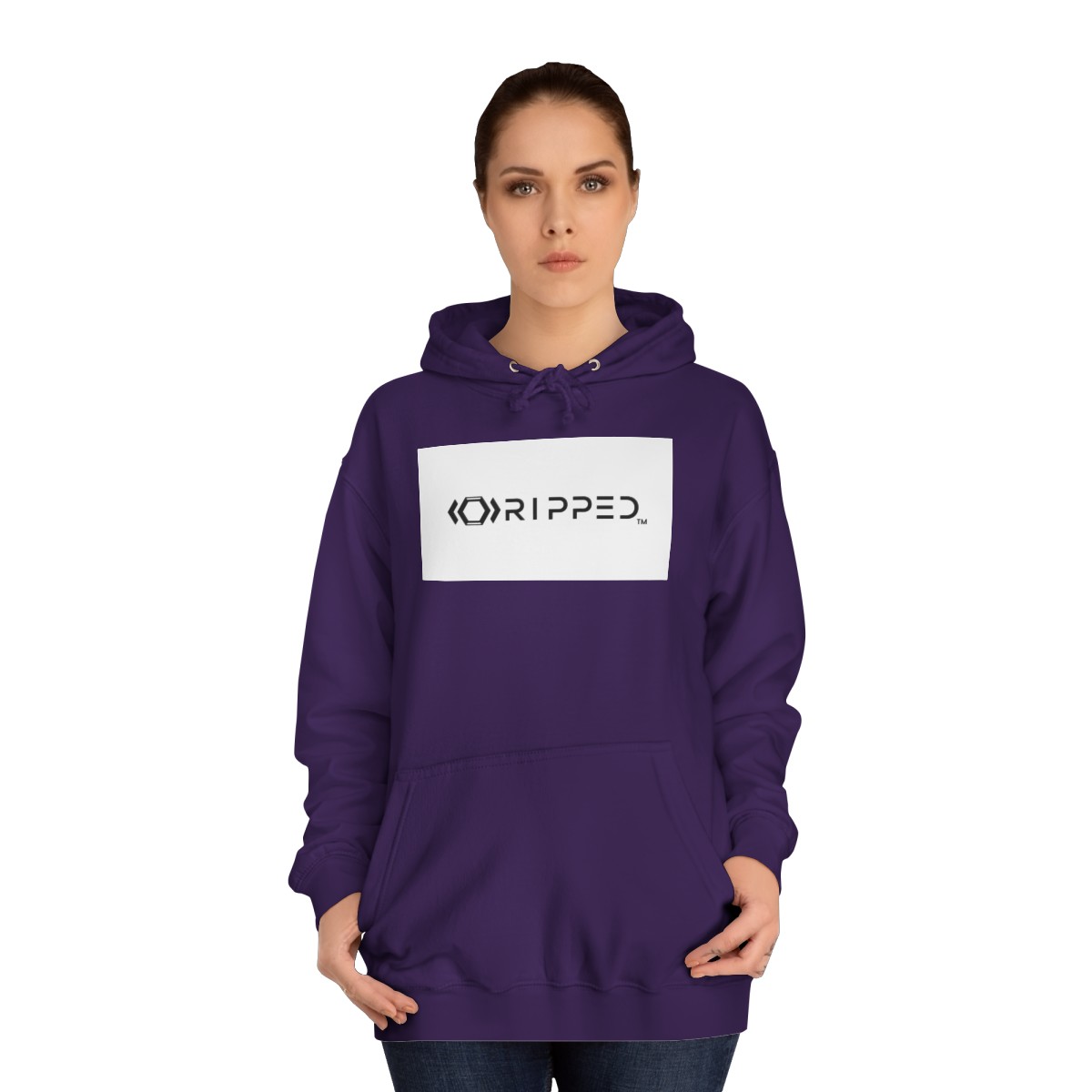 Ripped Women’s Purple Hoodie - Image 4