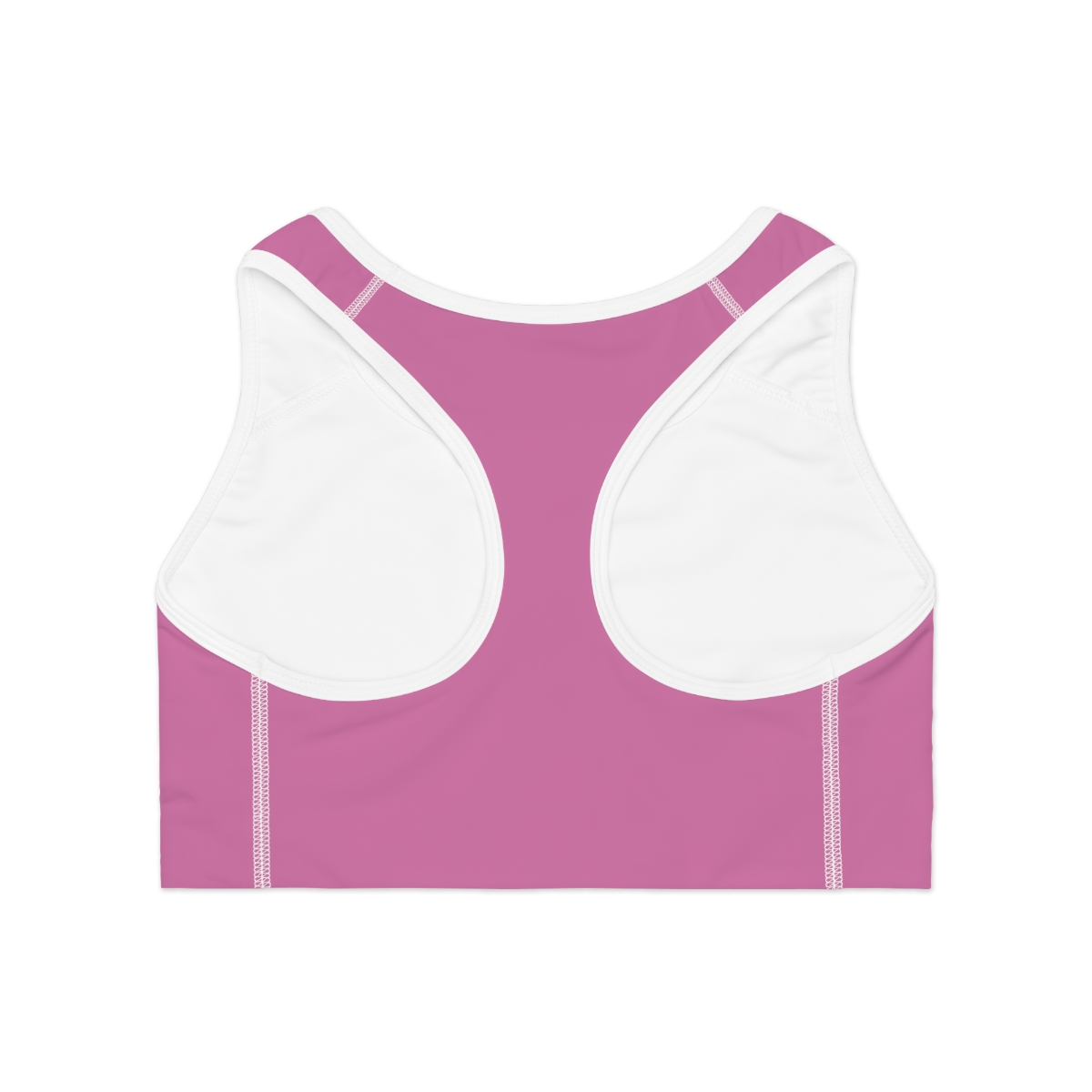 Ripped Black/White Athletic Light Pink Sports Bra (White Borders) - Image 3