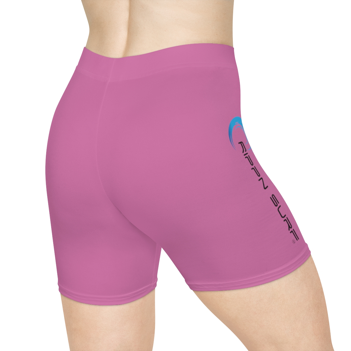 Rippn Surf Women's Light Pink Vert Wave Athletic Shorts - Image 4