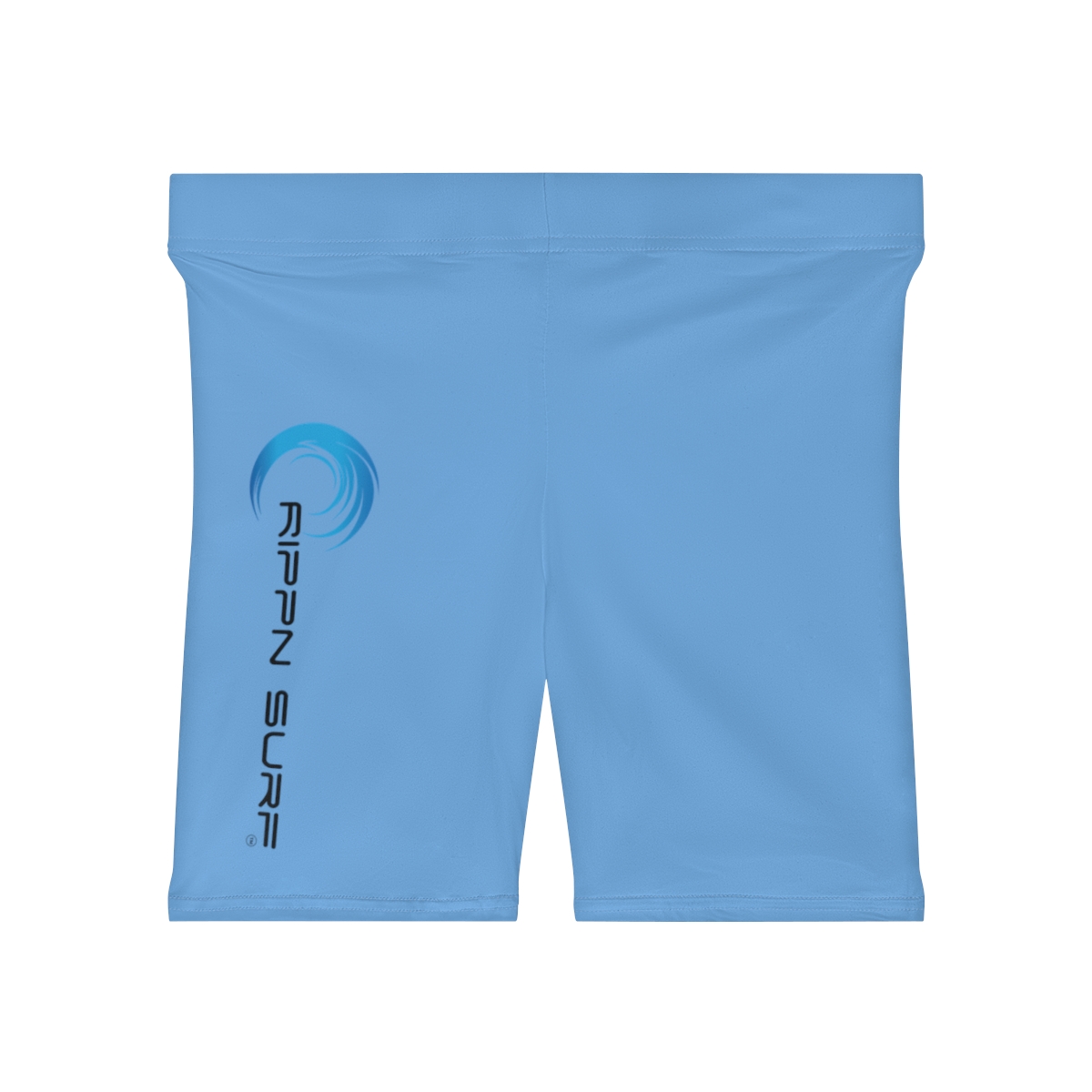 Rippn Surf Women's Light Blue Vert Wave Athletic Shorts - Image 2