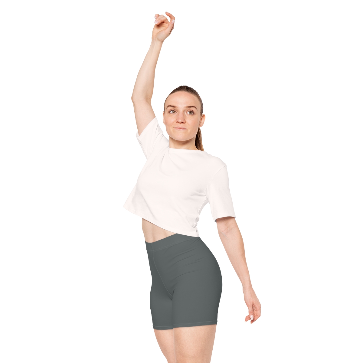 Rippn Surf Women's Dark Grey Vert Wave Athletic Shorts - Image 7