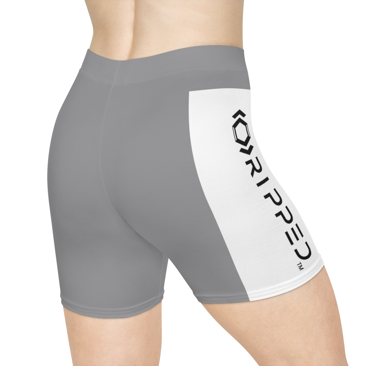Ripped Women's Grey Vert Athletic Shorts - Image 4