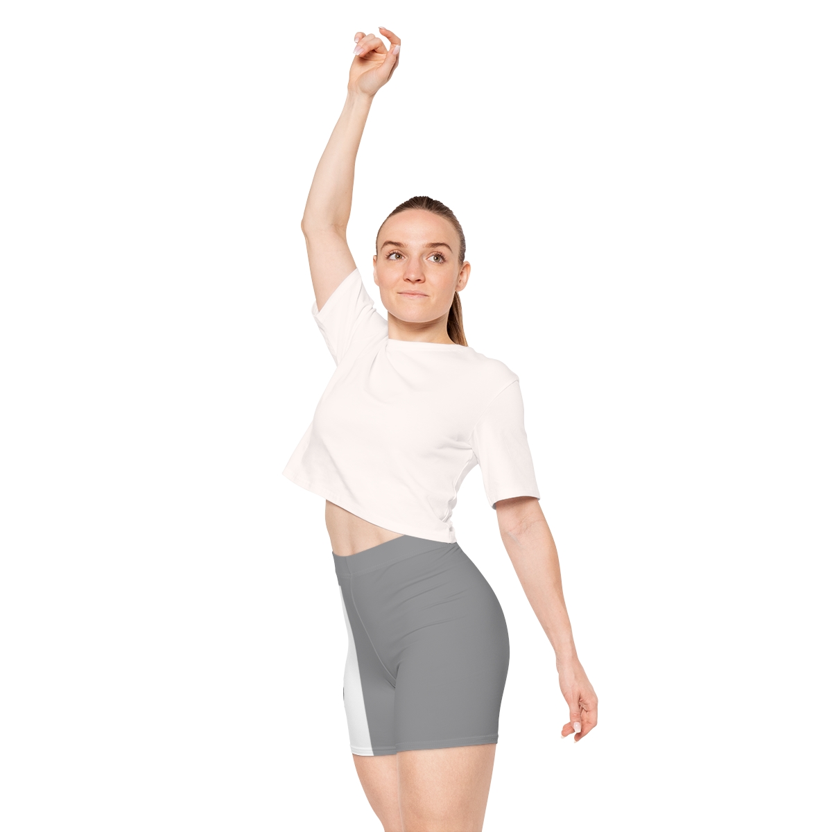 Ripped Women's Grey Vert Athletic Shorts - Image 7