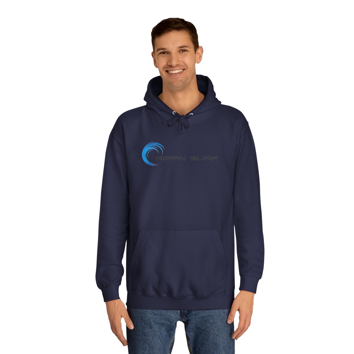 Rippn Surf Men’s Navy Blue Hoodie - Image 3
