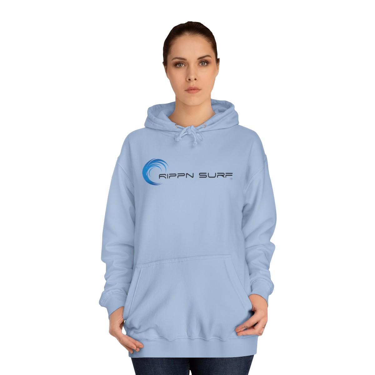 Rippn Surf Women’s Light Blue Hoodie - Image 4