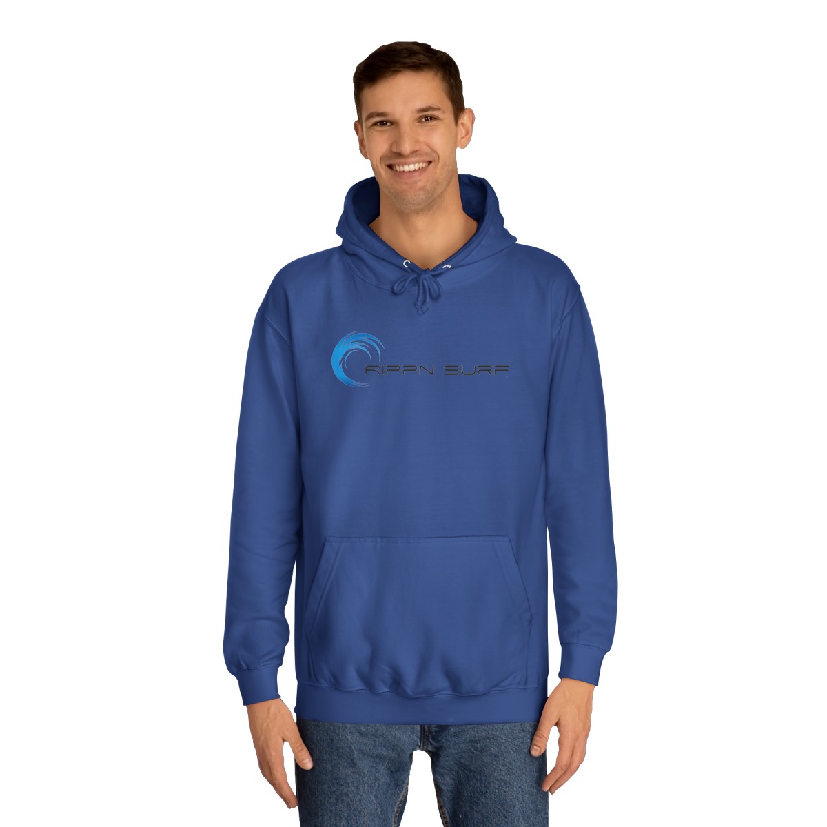 Rippn Surf Men’s Blue Hoodie - Image 3