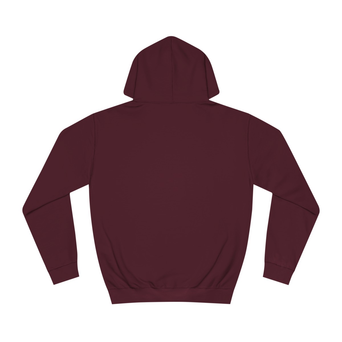 Ripped Women’s Burgundy Hoodie(Black/White Logo) - Image 2
