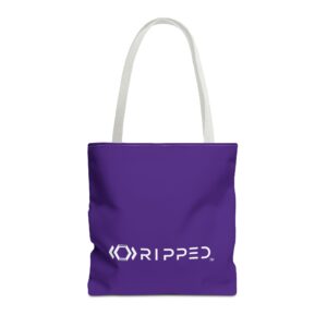 Ripped Purple White Strap Tote Bag
