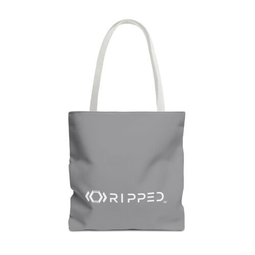 Ripped Grey White Strap Tote Bag - Image 4