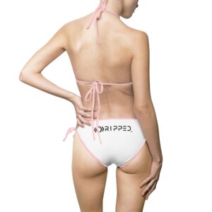 Ripped Light Pink Strapped Women's Bikini