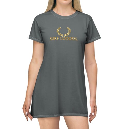 Surf Goddess Dark Grey Shirt Dress