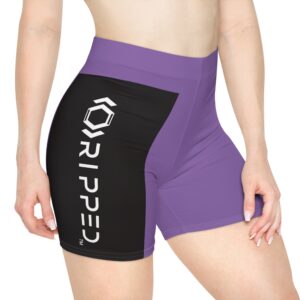 Ripped Women's Black/White Vert Purple Athletic Shorts