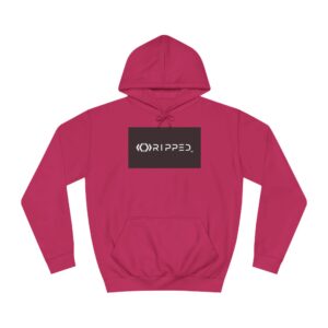 Ripped Women’s Pink Hoodie(Black/White Logo)