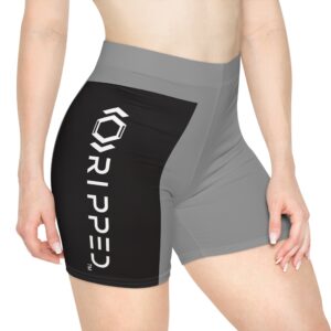 Ripped Women's Black/White Vert Grey Athletic Shorts