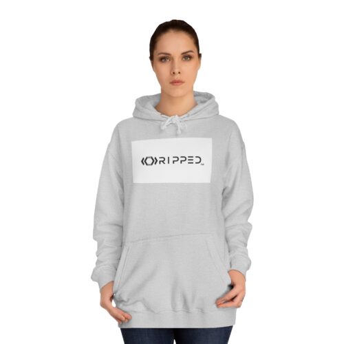Ripped Women’s Light Grey Hoodie - Image 4
