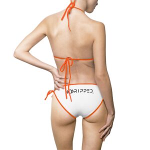 Ripped Orange Strapped Women's Bikini