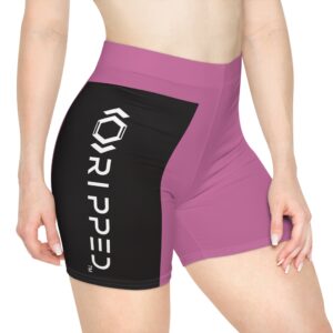 Ripped Women's Black/White Vert Light Pink Athletic Shorts