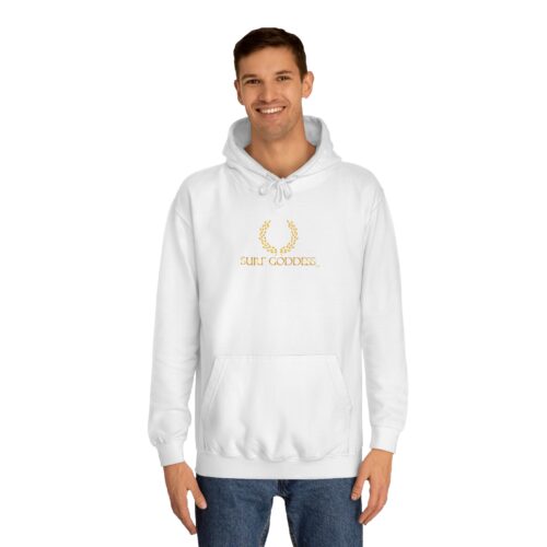 Surf Goddess Women’s White Hoodie - Image 3
